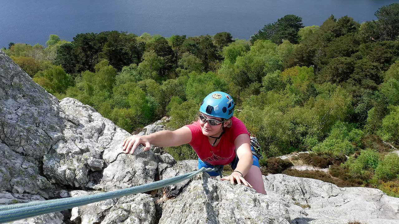 guided rock climb course