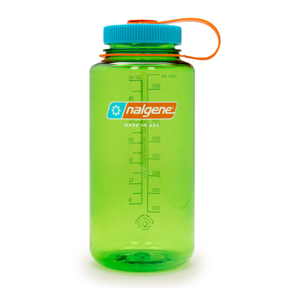 Nalgene 1L Wide Mouth Green, Water Bottle : : Kitchen