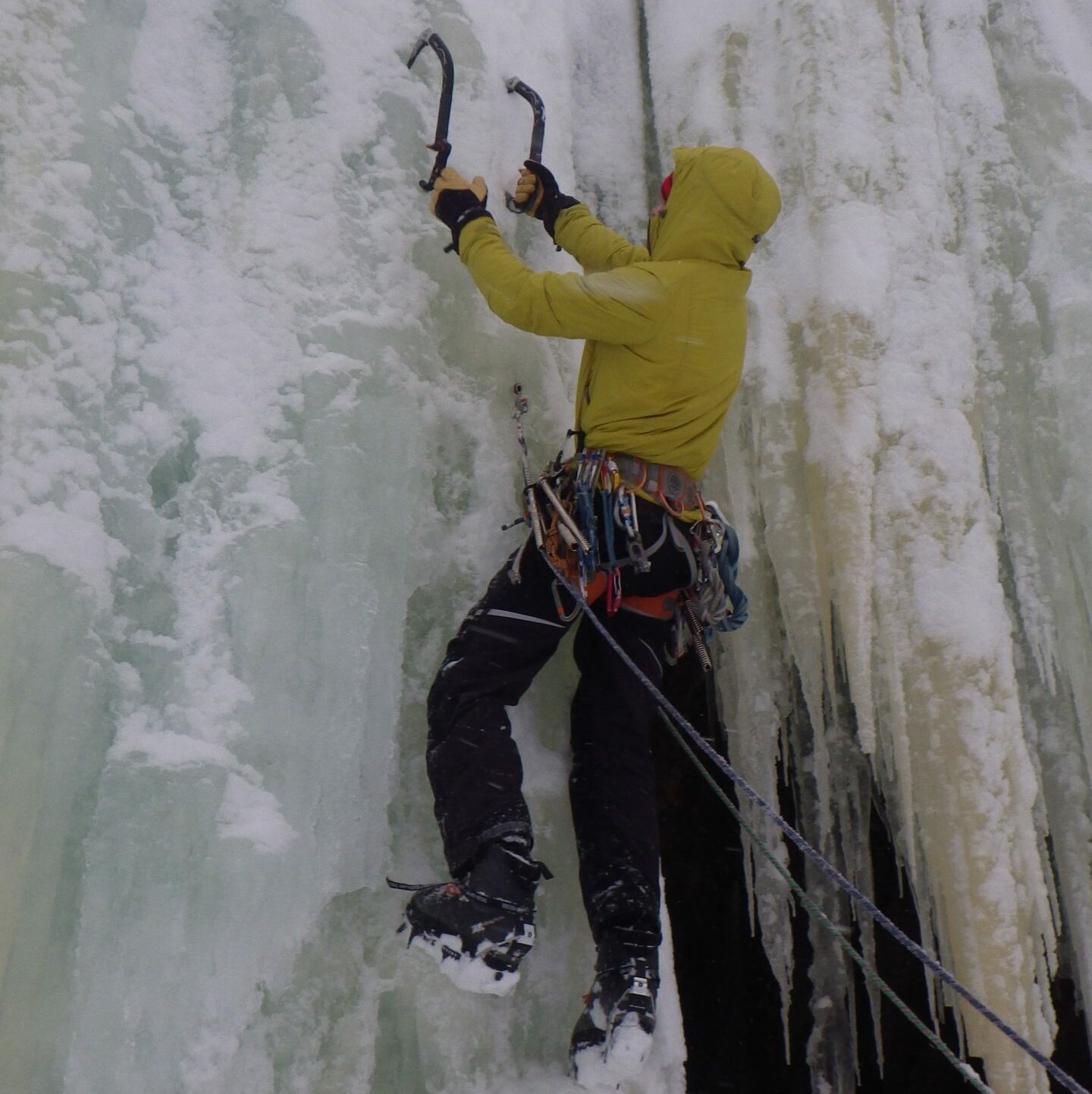 Ice climbing in Rjukan, Norway