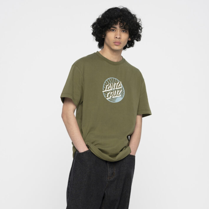 Santa Cruz Retreat Dot Front T-Shirt Moss