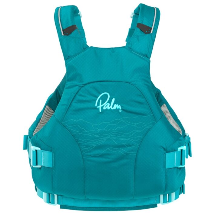 Palm Riff PFD in Teal. Front Image.