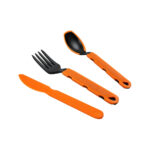 Jetboil trailware fork spoon ank knife set with orange handles