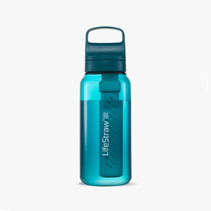 front image of the lifestraw go 650ml in teal