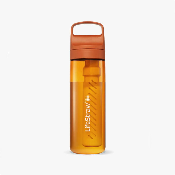 front image of the lifestraw go 650ml in orange