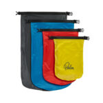 palm superlite multi pack front image of stacked drybags in grey, blue, red, and yellow