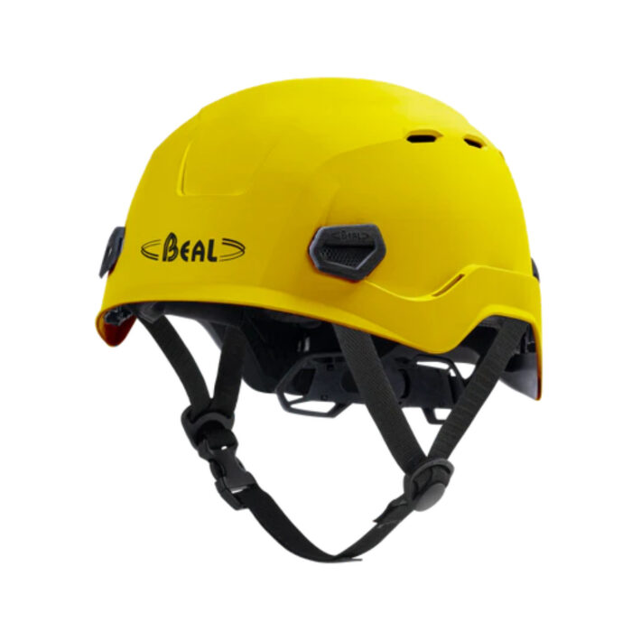 yellow beal quantum helmet front view