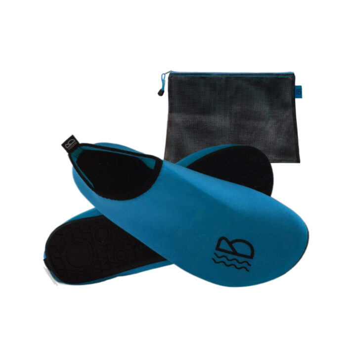 Blue Brighton Water Shoes front image with storage bag